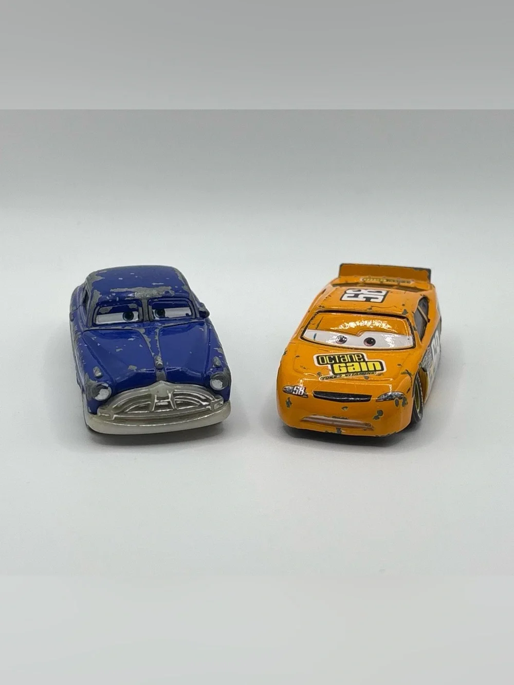 RARE Disney Pixar Cars Lot Doc Hudson + Octane Gain Diecast Metal Car Toy Lot